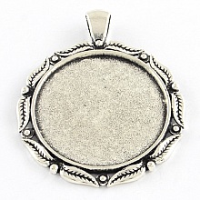 Support cabochon de 30 mm argent, pendentif cabochon 11 AS