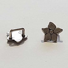 Perle passant fleur pour cuir épais régaliz 10 mm Argent N°03