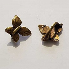 Perle passant papillon pour cuir épais régaliz 10 mm Bronze N°05
