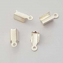 10 Embouts à coller Serres Cordons Argent 8 x 5 mm N°02
