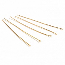 10 Clous à tiges à tête plates acier inoxydable 50 mm Doré