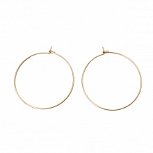 Support Boucle d'oreille Créole en Acier Inoxydable Doré N°03-35 mm x 5 paires