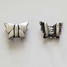 Perle passant rectangle pour cuir 06 mm Argent N°05