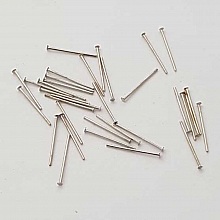 Tige / clou 15mm à tête plate argent Vieilli x 10 pièces