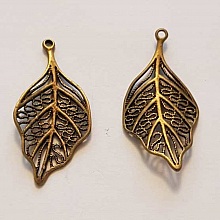 Breloque Fleur Métal N°144 Bronze