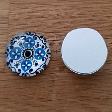 cabochon rond en verre 20mm divers 022