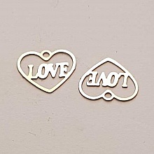 Breloques Cœur N°87 Cœur Argent Love