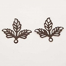 Estampe N°08 Feuille Marron 23 x 25 mm