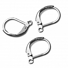Support Boucle d'oreille Dormeuse Inoxydable N°02 Argent Veilli