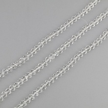 Perles en Verre 4 mm à Facettes Couleur Transparent A