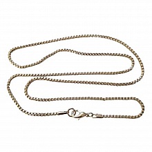 Collier chaine carré Métal Argenté N°01 de 72 cm