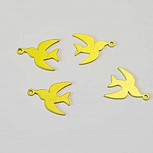Breloque Oiseaux N°04 Jaune