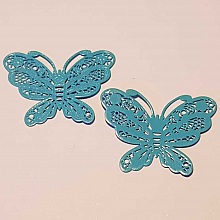 Breloque papillon N°22 Bleu 35 x 27 mm