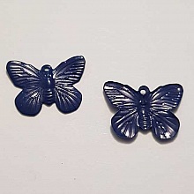 Breloque papillon N°25 Marine 18 x 14 mm