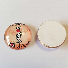 cabochon rond en verre 20mm divers 036