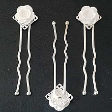 Epingle à cheveux Blanc mariage N°04