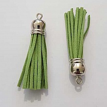 Pompon suédine uni 60 mm N°22 Vert