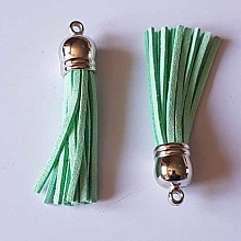 Pompon suédine uni 60 mm N°31 Vert D'Eau