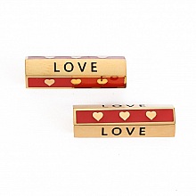 Perle tube 19 mm Love Acier Inoxydable N°02 Doré