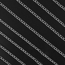 1m de chaîne argent en acier inoxydable 3,4 mm pour création chaine de rallonge