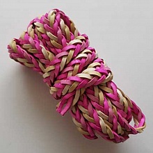 1 Mètre Lanière cuir tressé 10 mm Multicolore N°01