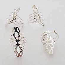 1 support bague réglable 8 anneaux Argent N°05