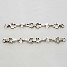 20 Cm De Chaine style Mors à Cheval en Zamak N°01 Argent
