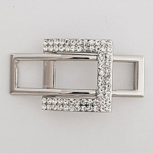 Boucle de ceinture Argent N°19 Strass