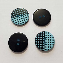 Bouton Rond 18 mm Bleu Clair N°005