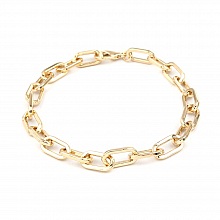 Bracelet maille ovale plaqué or 16K 22.5 cm N°01