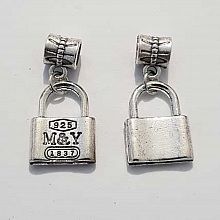 Breloque cadenas serrure N°15 Argent