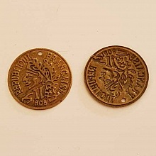 Breloque Médaille pièce 20 mm Bronze-04