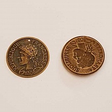 Breloque Médaille pièce 24 mm Bronze-05