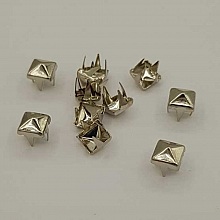 Clous rivet à griffes Carré 06 mm Argent 20 pièces