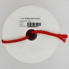 Cordon tressé 06 mm Rouge x 1 mètre