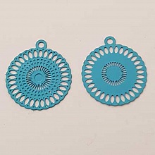 Estampe N°01 Rosace Turquoise 20 x 17 mm