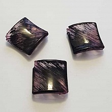 Perle acrylique carré rose 29 mm