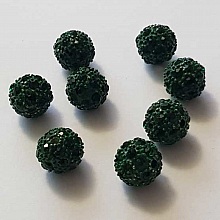 Perle en résine strass 12 mm style shamballa N°13