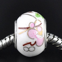 Perle N°0044 Blanc Rose compatible européen