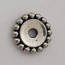 Perle rondelle plate anneau intercalaire en métal argenté 003 Argent