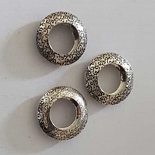 Perle rondelle plate anneau intercalaire en métal argenté 015 Argent