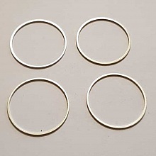 Perle rondelle plate anneau intercalaire métal argenté 057 Argent