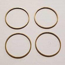 Perle rondelle plate anneau intercalaire métal argenté 057 Bronze
