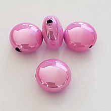Perle Ronde Plate Fushia 01 17 mm