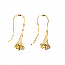 Support Boucle d'oreille pour boule à  garnir x 1 Paire doré