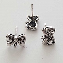 Support Boucle d'oreille Puce N°03 Argent