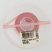 Ruban vichy rose et blanc de 06 mm au mètre