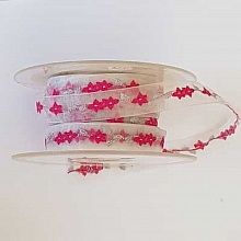 Ruban Galon 15 mm motif Fantaisie N°05 Fushia