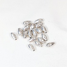 Embout de cordon forme larme coloris argent
