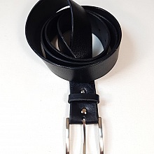 Ceinture homme en cuir, coloris noir.